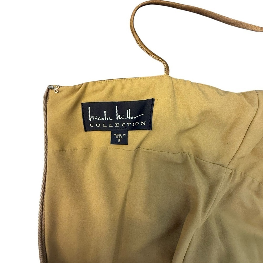 Chic Gold Midi Dress - Picture 6 of 8